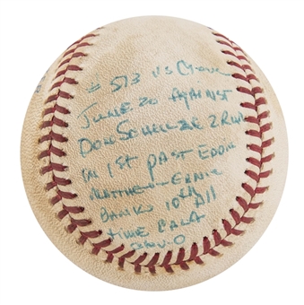 1985 Reggie Jackson Signed Career HR#513 Home Run OAL Brown Baseball (Jackson LOA, PSA/DNA & JSA)